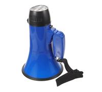 HONMEET Mégaphone Portable à Corne Bleu Pliable avec Amplificateur Sonore et Microphone Enregistrement Haut-Parleur Professionnel pour Guide Touristique et Vendeur