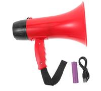 HONMEET Mégaphone Portable Rouge avec Enregistrement et Alarme Amplificateur Sonore Pliable Microphone Intégré pour Guide Touristique et Commerçant Couleur Aléatoire