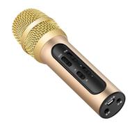 HONMEET Microphone Condensateur à Large Diaphragme Professionnel Rechargeable USB Alliage D'aluminium et Plastique, Capacité 400 Mah pour Chant pour Église et Fête