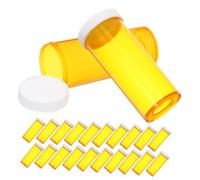 HONMEET Mini-flacons De Remède 25 Pièces En Pp Couvercle, Contenant Sécurisé Pour Usage Domestique Et Situations D'urgence