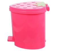 HONMEET Mini Poubelle Pivotante en Plastique pour Bureau et Voiture, Corbeille à Papier Compacte Couvercle à Bascule, Bureau Cuisine Couleur Aléatoire