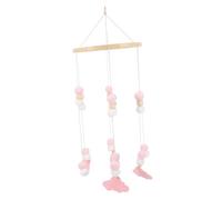 HONMEET Mobile Lit Garçon Fille Suspension Bois avec Boules Feutre et Étoiles Décorative pour Berceau et Chambre Garçon Fille Apaisant Né