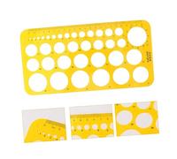 HONMEET Modèles De Dessin Circulaires Transparent Grosse Taille Règle De Mesure Géométrique Plastique Orange Pour Architecture Bureau Scolaire