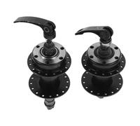 HONMEET Moyeu de Roue de Vélo à Démontage Rapide 32 Trous en Fer Noir | Pièces pour Roue de Bicyclette à Disque, Stabilité Renforcée, Usage Multiple, pour Moyeux et Arrière