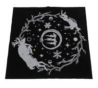 HONMEET Nappe Tarot Divinatoire en Flanelle Noire, Douce et Portable, pour Jeux de Tarot et Soirées Entre Passionnés de Cartes Divinatoires