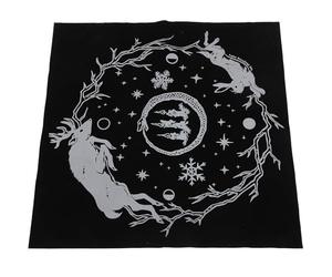 HONMEET Nappe Tarot Divinatoire en Flanelle Noire, Douce et Portable, pour Jeux de Tarot et Soirées Entre Passionnés de Cartes Divinatoires