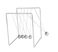 HONMEET Newton Cradle Pendule Carré Acier Inoxydable pour Expérience Dynamique Et Décoration Intérieure Outil Éducatif De Physique Et Stabilité pour Maison Et Bureau