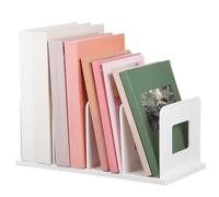 HONMEET Organisateur de Dossiers Verticaux Blanc en Plastique, Porte-documents Bureau Compact, Range-classeurs Multifonction pour Bureau, Librairie et Maison, Support à Classeur Gain