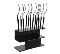 HONMEET Organisateur de Faux Cils Noir avec Support et Bâtons Affichage Présentoir Plastique pour Extensions de Cils Outil de Modélisation et Rangement Professionnel