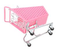 HONMEET Panier de Rangement Mini Chariot de Supermarché en Fer Rose, Panier D'achat Créatif pour Bureau et Décoration Maison, Rangement Pratique et Original Couleur Couleur Aléatoire