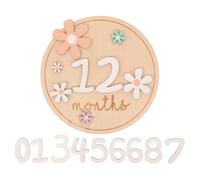 HONMEET Panneaux en Bois Bébé 7 Cartes Mensuelles Étapes Premières Année Accessoires Photographie -Né