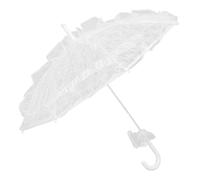 HONMEET Parapluie de Mariage Vintage en Dentelle Blanche, Décoration Élégante pour Séance Photo, Petit Parasol Romantique pour Mariée