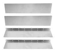 HONMEET Pare-éclaboussures de Gouttière en Fer Argenté, Lot de 4 Pièces, Adapté aux Angles de Toit Variés, Entretien Minimal pour Protection de Toiture