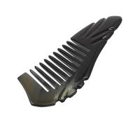 HONMEET Peigne Large Dents Corne de Noir Démêloir Naturel pour Cheveux Épais et Bouclés Massage Chevelu Accessoire de Coiffure Portable