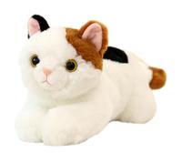 HONMEET Peluche Chat Décorative Douce et Réaliste Daccompagnement pour Garçon Fille Accessoire pour Petits pour Sommeil et Décoration