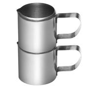 HONMEET Pichet Inox Lait en Acier Inoxydable 57ml, Lot de 2, Capacité Modérée Versement Pratique pour Cuisines et Maison, Design Moderne et Forme Simple