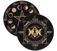 HONMEET Planche à Pendule en Bois 2 Pièces 20 CM Noire pour Divination et Voyance Tableau Décoratif Spirituel Léger et Portable Accessoire de Divination pour Contemplation et Jeu