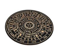 HONMEET Planche de Radiesthésie Ronde Bois pour Pendule Décoration Ésotérique Élégante Accessoire d’Interprétation Polyvalent pour Exploration Spirituelle