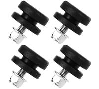 HONMEET Plaque de Base du Support Moto 4pcs en Alliage d'aluminium Noir, Robust, minimises Friction Noise, Fournitures pour Motos pour Coffre arrière Universel et Moto
