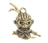 HONMEET Porte-clés Singe en Laiton Roi Singe Amulette Amulette Polyvalente pour Bijoux et Accessoires Paquet à Dos Occasions Variées