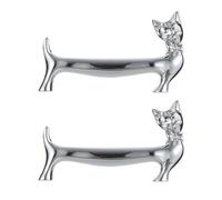 HONMEET Porte Couteau Support Baguettes Créatif 2 Pièces Table de Table en Alliage Argenté pour Maintenir la Propreté et Empêcher Le Roulement des Baguettes