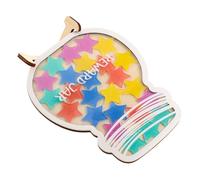 HONMEET Pot de Récompense Bois avec Tableau de Récompense DIY pour Classe Pot Étoile pour de Comportement et Activités Manuelles Garçon Fille