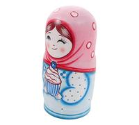 HONMEET Poupées Russes Bois Couches Empilables Jouets Matriochka Peints Main Décoration Traditionnelle Russe pour Garçon Fille et Fêtes