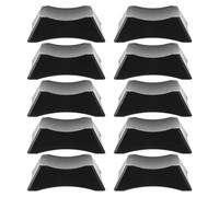 HONMEET Présentoir à balles, Support de Basket-Ball, Socle d'affichage pour balles, Lot de 10 pièces en Plastique Noir, pour Exercise Balls et Football, Rangement Compact pour étude et