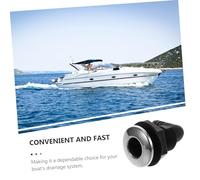 HONMEET Raccord Évacuation Étanche pour Bateau Valve de Drainage Manuel pour Coque de Yacht et Kayak de Système Fiable Retour Eau pour Vidange