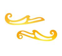 HONMEET Règle courbe multifonctionnelle 2pcs plastique jaune pour couturiers DIY, adaptée au traçage de col et aux travaux de découpe manuelle