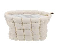 HONMEET Sac de Maquillage Portable Duvet Organisateur Multifonction avec Compartiments Trousse de Toilette Compacte pour Femmes Voyage et Usage Quotidien