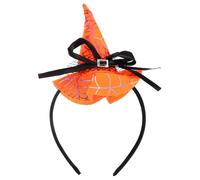 HONMEET Serre-tête Chapeau de Magicien Halloween Orange Confortable et Pratique Accessoire Cheveux pour Fête et Cosplay Cadeau pour Femmes et Amis