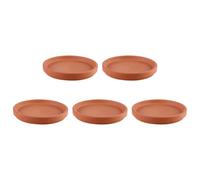 HONMEET Soucoupes en Terre Cuite Plateau pour Pots de Jardinière Lot de 5 pour Pots de Fleurs Légères pour Ambiance Estivale en Intérieur et Extérieur