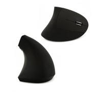 HONMEET Souris Optique sans Fil Ergonomique Verticale 2,4 Ghz avec Récepteur USB pour PC Bureau et Portable Homme Design Original Réglage Dpi Noir