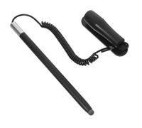 HONMEET Stylet Multifonctionnel Rétractable avec Porte-Stylet à Ressort pour Écran Tactile Capacitif, Stylo pour Smartphone, Embout Souple, Noir, Compatible Tablettes et Téléphones, Usage