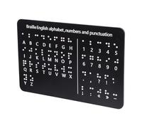 HONMEET Tableau Braille Éducatif à Points en Relief avec Chiffres et Ponctuation, Assistant Braille Portatif pour Apprentissage Tactile, Usage Scolaire et Personnel, Kit Pédagogique