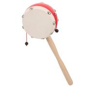 HONMEET Tambour à Hochet Bois pour Garçon Fille Musical Traditionnel Chinois et Portable Aide Dentition pour Garçon Fille Instrument de Percussion Sécurisé et Ludique
