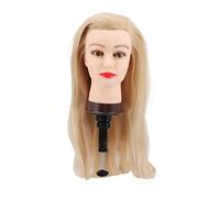 HONMEET Tête Entraînement Cheveux Synthétiques Pour Coiffeurs Mannequin De Pratique Pour Coupe Coiffure Et Teint Outil Pour Étudiants Coiffure Et Professionnels