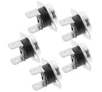 HONMEET Thermostat Fusible pour Sèche-linge 5pcs, Alliage D'aluminium Léger Finition Soignée, Pièces de Remplacement pour Électroménager Domestique Argenté