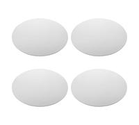 HONMEET Toiles Rondes Blanches Plateforme Unique pour Peinture Lot de 4 en Canvas pour Expression Artistique, Adaptées à L'éducation Artistique la Pratique Créative
