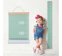 HONMEET Toise Murale pour Garçon et Filles en Toile Verte Mesure de Hauteur et Installation Facile, Décoration Moderne pour Chambre D'garçon et Filles