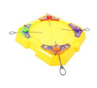 HONMEET Toupie Gyroscopique Interactive pour Garçon Fille Set Plateau de Combat Jaune Toupies Lanceurs Compétitif Amusant Éducatif Portable pour Fête et Jeux Groupe