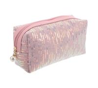 HONMEET Trousse de Maquillage Portable Rose pour Voiture Organisateur Multifonctionnel à Capacité Spacieuse Sac Cosmétique Résistant Polyester pour Femmes et Filles Rangement Pratique