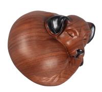 HONMEET Urne Funéraire en Résine pour Chien Endormi, Souvenir Commémoratif | Cendres de Chien ou Petit Animal, Design Ajusté, Accès D’une Main, Étagère et Cabinet