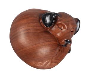 HONMEET Urne Funéraire en Résine pour Chien Endormi, Souvenir Commémoratif | Cendres de Chien ou Petit Animal, Design Ajusté, Accès D’une Main, Étagère et Cabinet