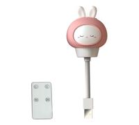 HONMEET Veilleuse USB Lapin Rose Petite Lampe de Nuit Décorative pour Chambre Garçon Fille avec Télécommande Lampe Originale et Compacte pour Décoration Enfantine