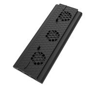HONMEET Ventilateur pour console de jeux contrôle de la température pour machine de jeu compatible ONE support vertical hub USB triple réglages de vent noir ABS avec barrette lumineuse