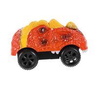 HONMEET Voiture Dinosaure Électrique avec Piste Lumineuse Garçon Fille sans Pile Voiture de Course Abs Sûre pour Éveil et Sécurité Routière