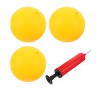 HONMEET Volley-Ball Gonflable Mini Jaune en PVC avec Pompe à Aiguille | Usage Jardin et Plage, Portable et Polyvalent, Kit avec Aiguille de Pompe, Sûr
