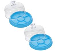 HONMEET Watch Parts Storage Tray with Dust Cover 2pcs Plastique 6 Compartments Suitable for Pocket Watches and Jewelry Repair